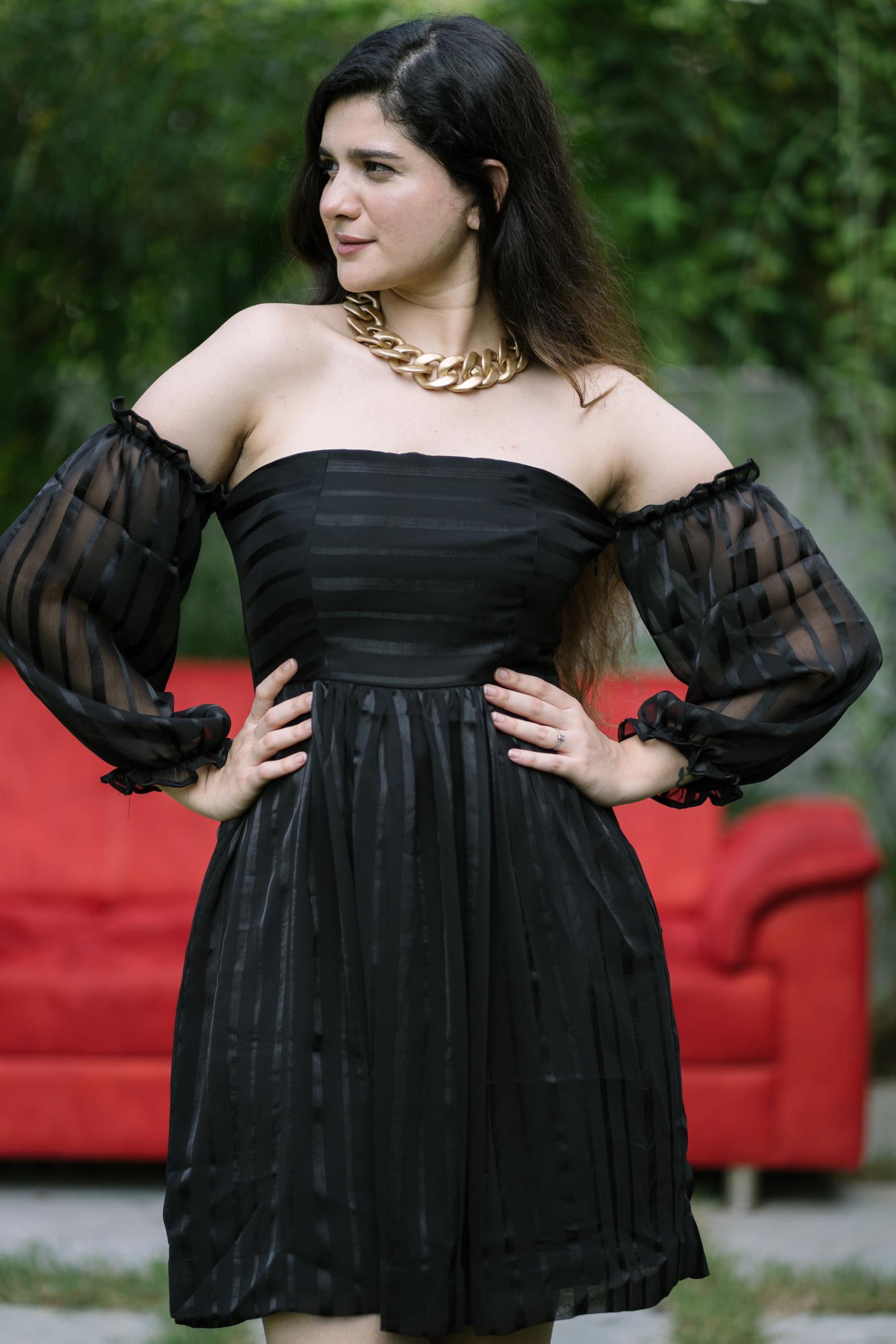 Brown Floral Mini Dress