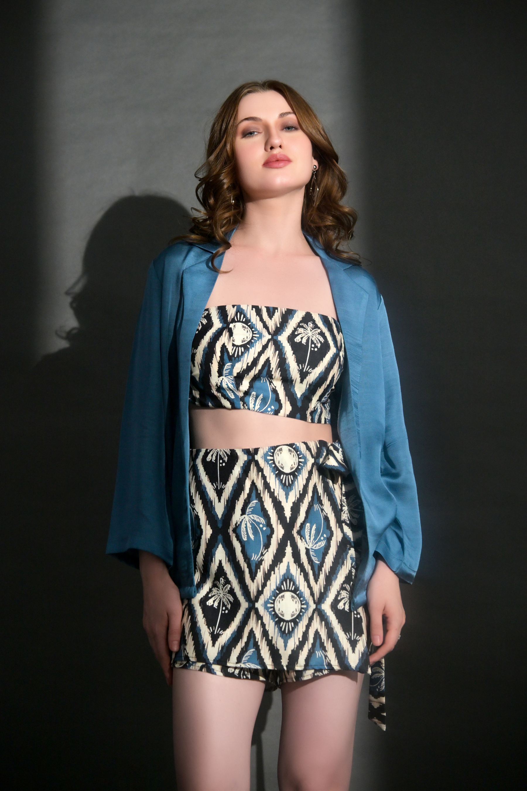 Turquoise Smooth loose fit Shirt (Top Only)