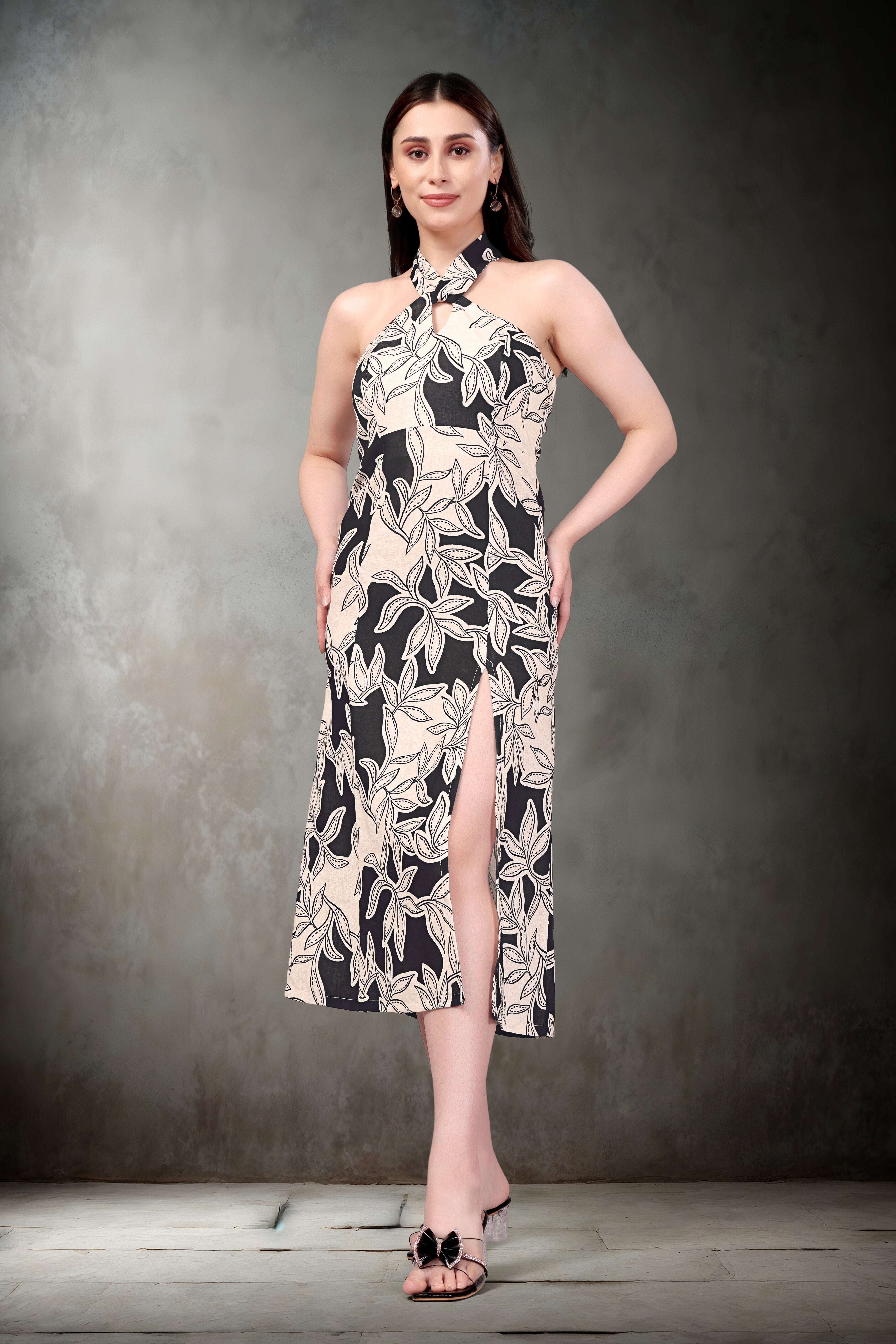 Monochrome Bloom Maxi