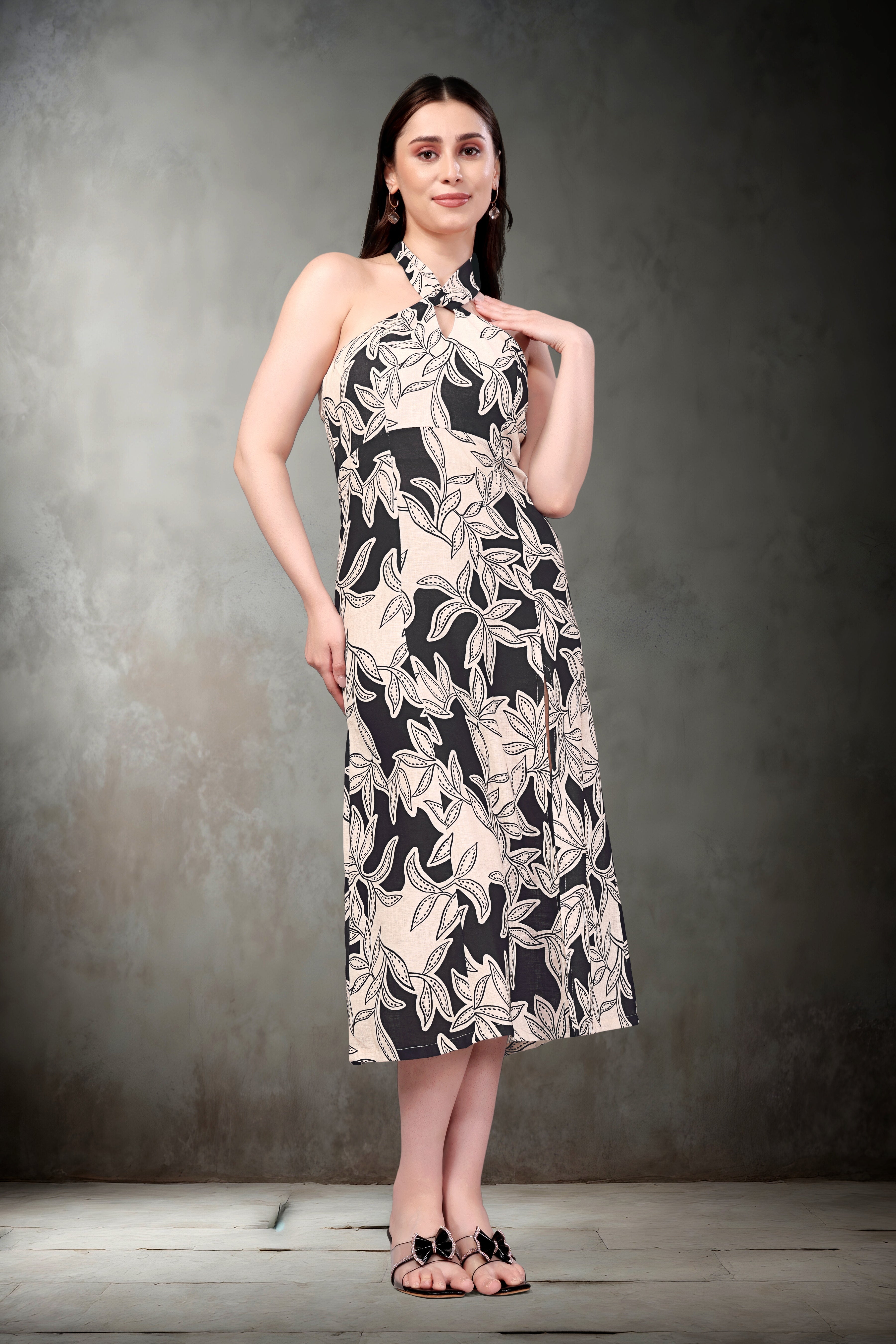 Monochrome Bloom Maxi