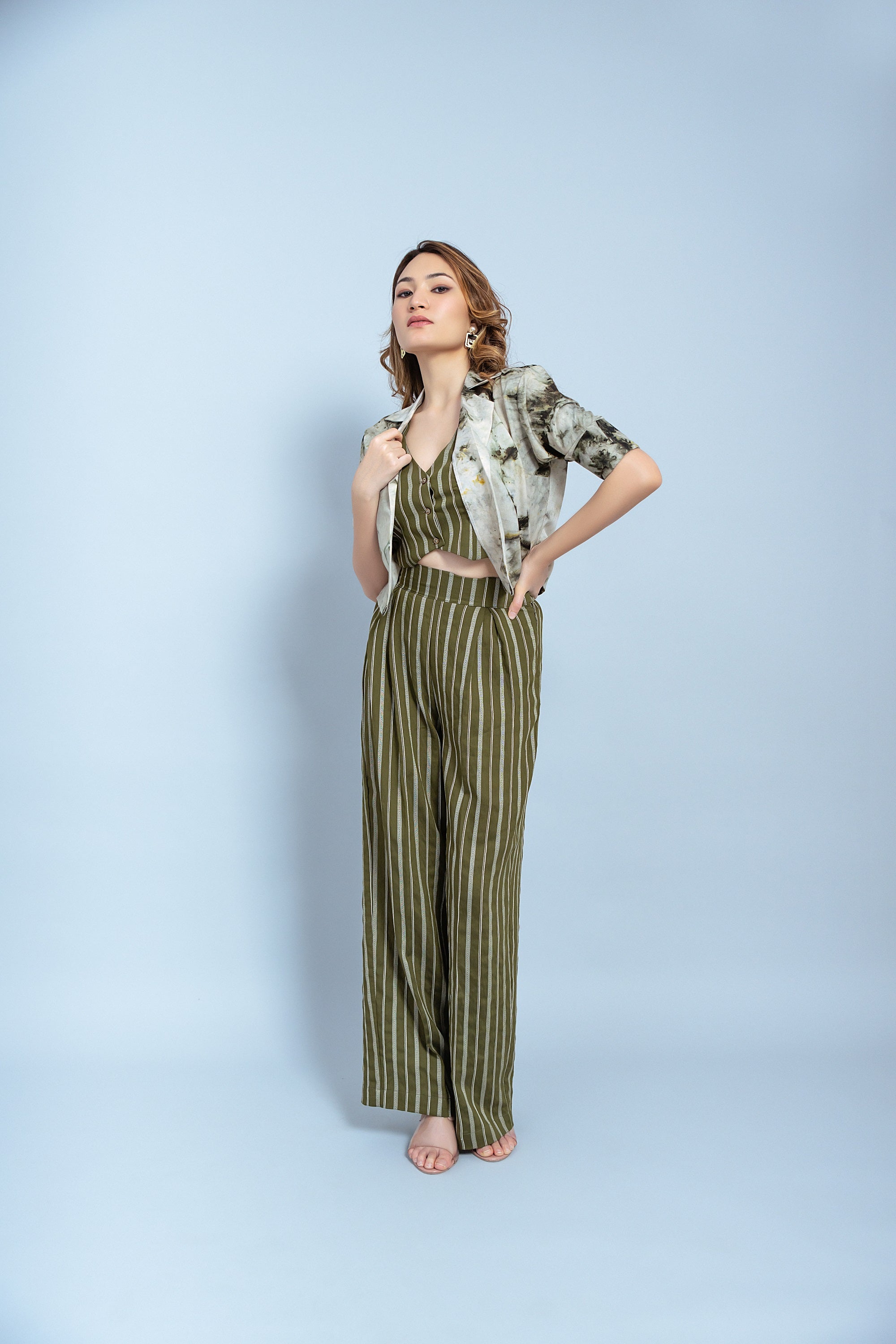 Tie Dye With Stripe 3 Piece Set (Combo)