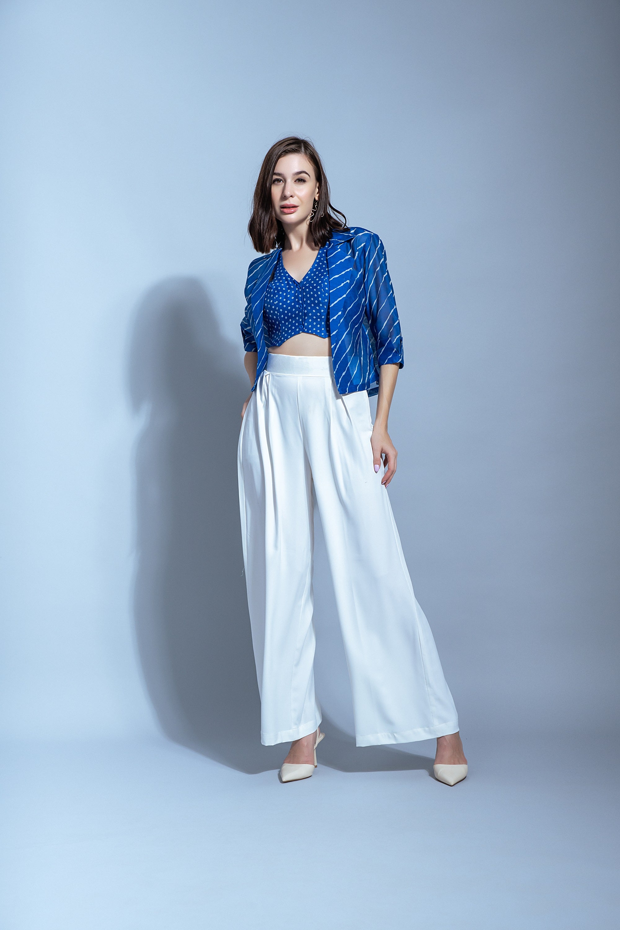 Blue Waistcoat With Blazer & Trouser