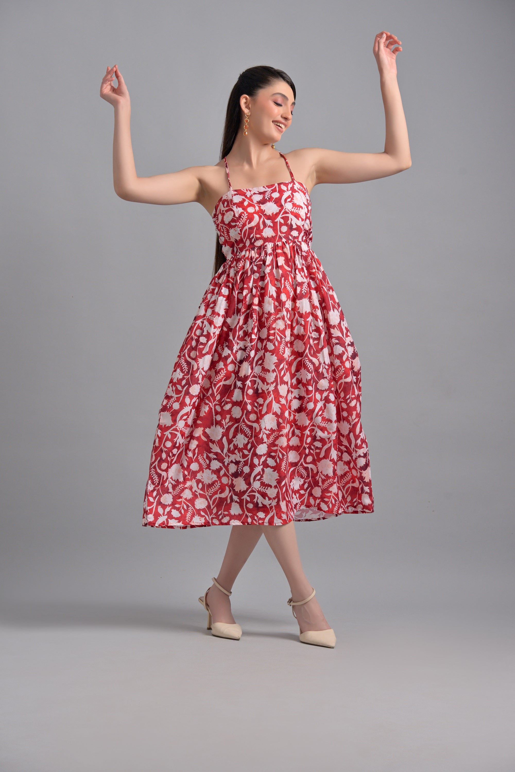 Muslin Red Floral