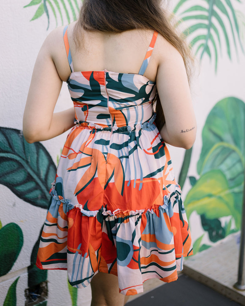 Orange Tropical Dress