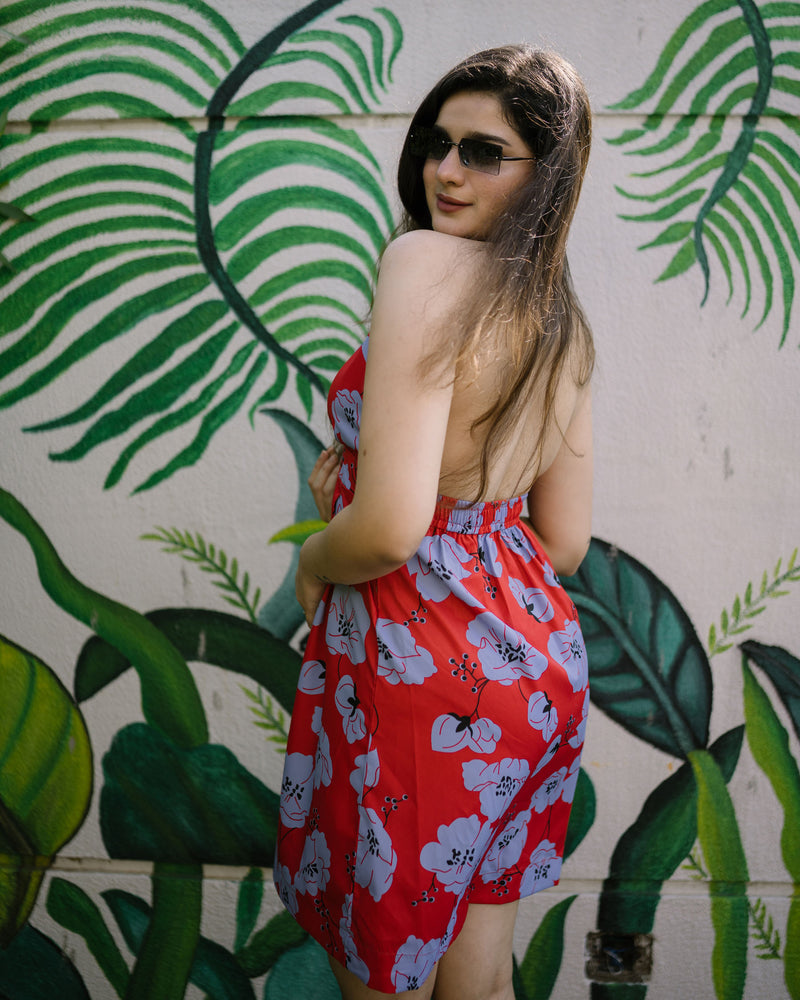 Red Floral Dress