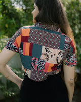 Printed Crop Shirt (Top Only)