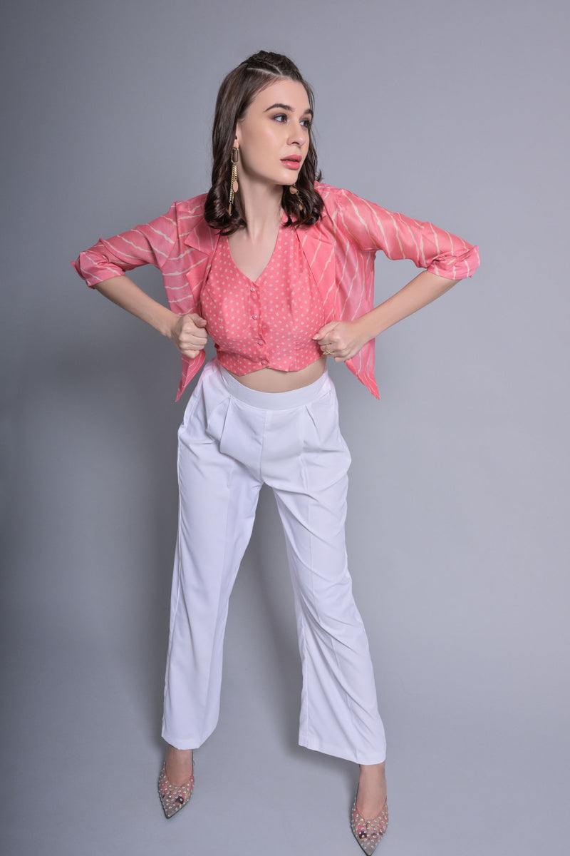 Peach Waistcoat With Trouser (Combo)