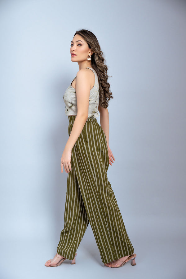 Tie Dye Waist Coat & Striped Trouser (Combo)